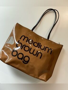 Bloomingdales Medium Brown Bag Tote